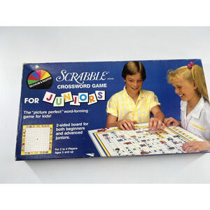 Scrabble for Juniors Crossword Game 1987 Selchow and Righter Kids Family Night